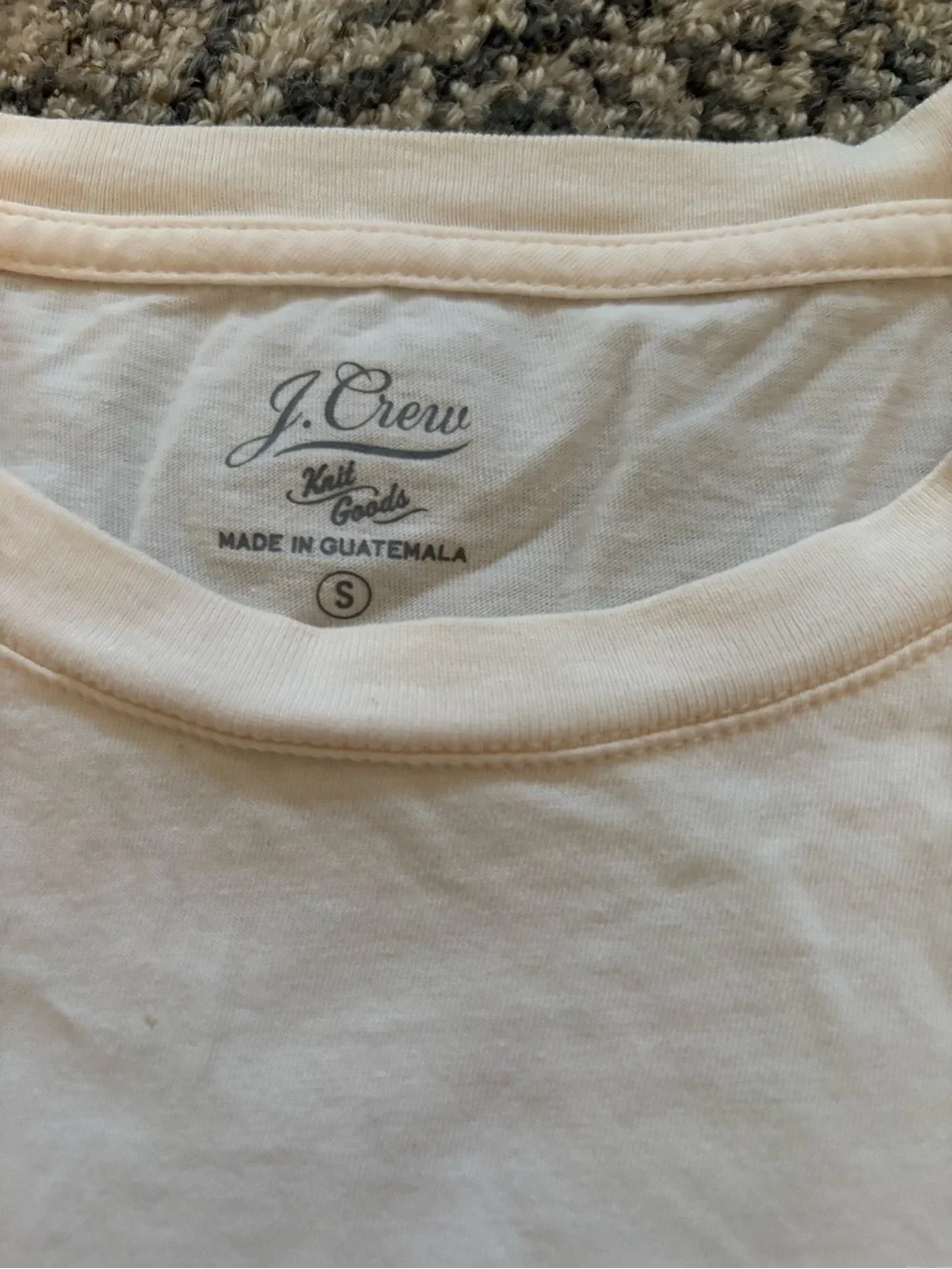 J. Crew Santorini Graphic Tee in Cream with Blue Print